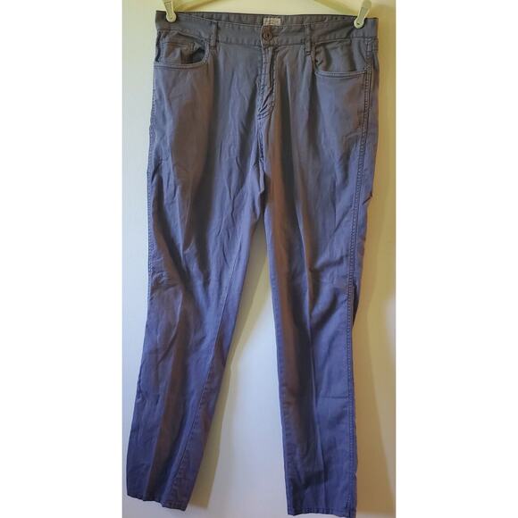 Faherty Chino Pants Men’s 33x32 Gray Flat Front Comfort Casual Stretch Cotton - Picture 1 of 9
